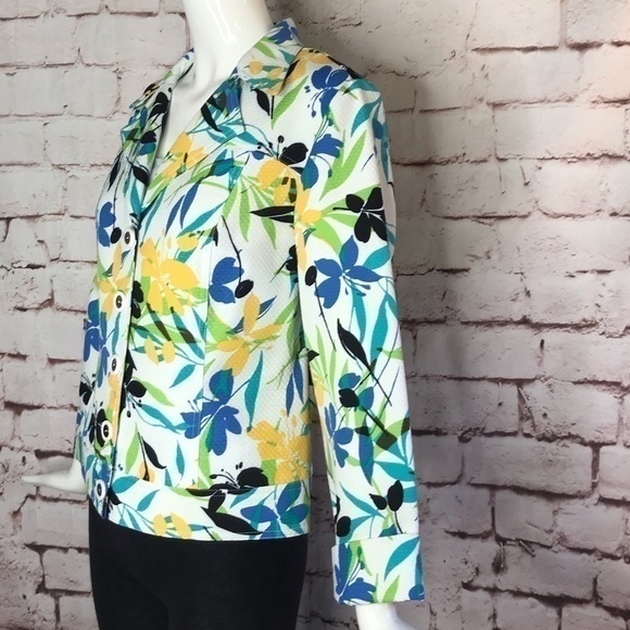 REQUIREMENTS jacket Floral design lightweight Size 10 - Picture 7 of 12